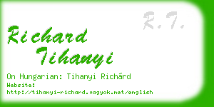 richard tihanyi business card